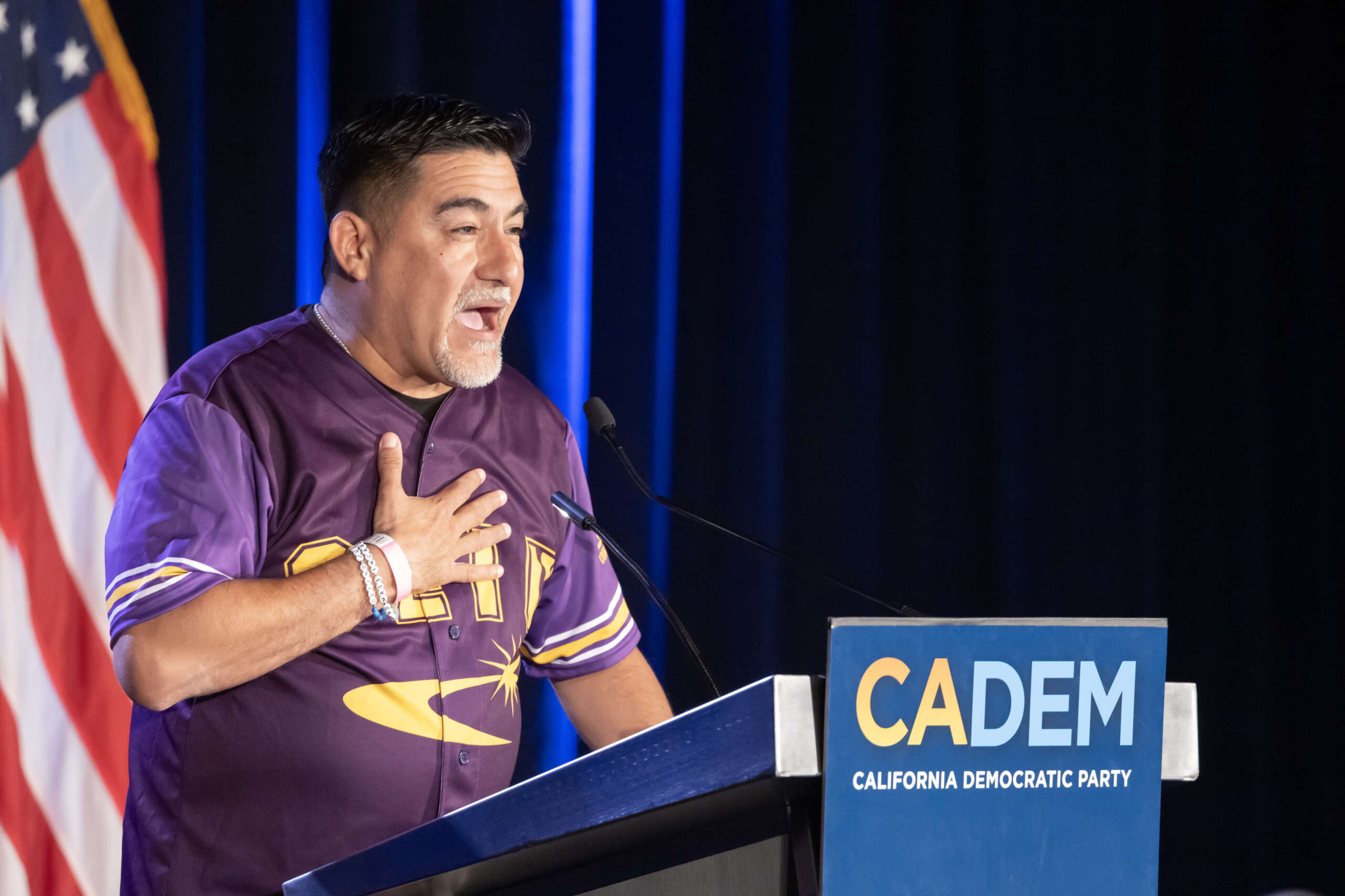 La glace arrête David Huerta, chef du travail bien-aimé et président de la Californie de SEIU