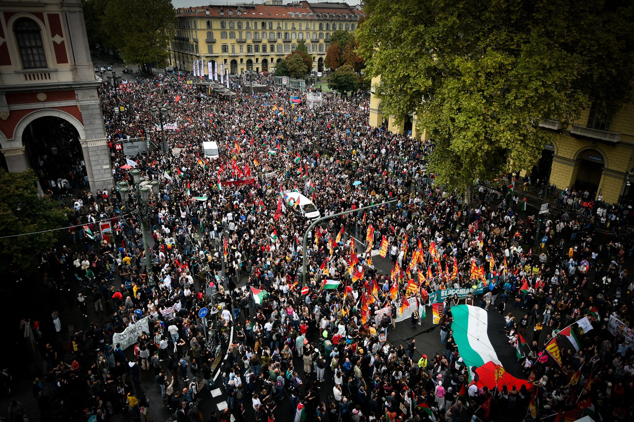 Nous avons dit «nous allons tout bloquer» et nous l'avons fait: à l'intérieur de la grève de l'Italie pour Gaza
